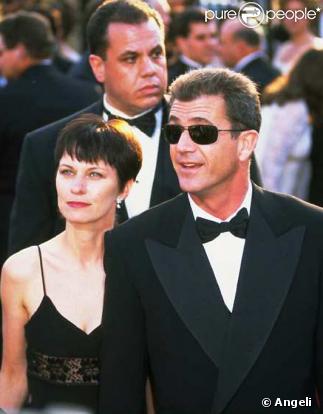 Mel Gibson et sa femme Robyn Moore au festival de Cannes 1997 