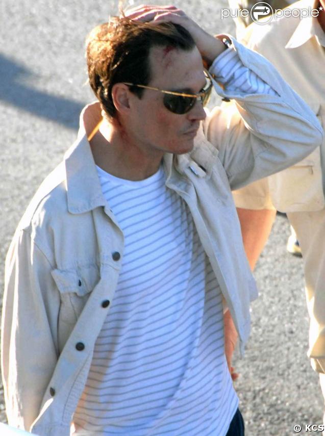 Johnny Depp sur le tournage de 