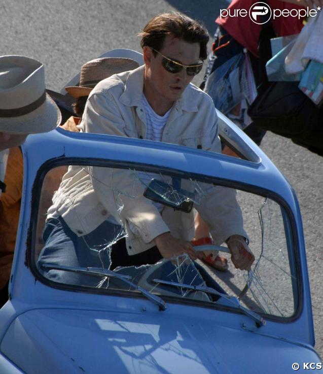 Johnny Depp sur le tournage de 
