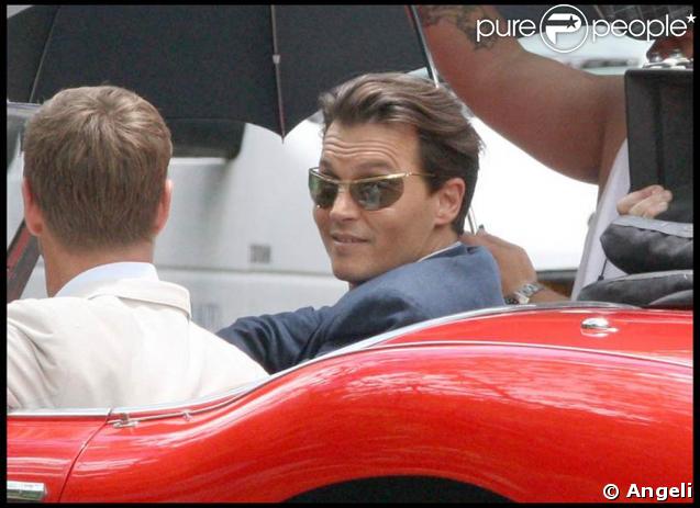 Johnny Depp sur le tournage de 