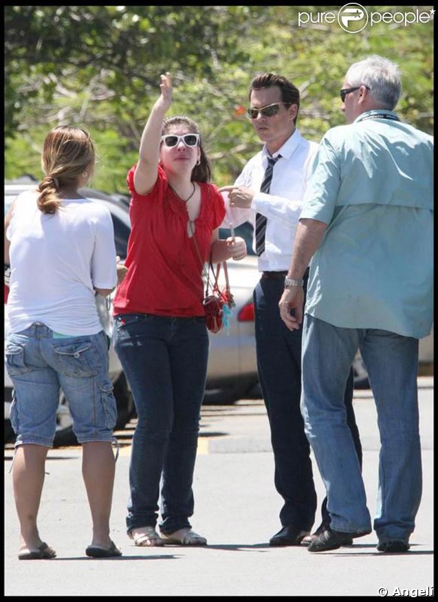 Johnny Depp sur le tournage de 