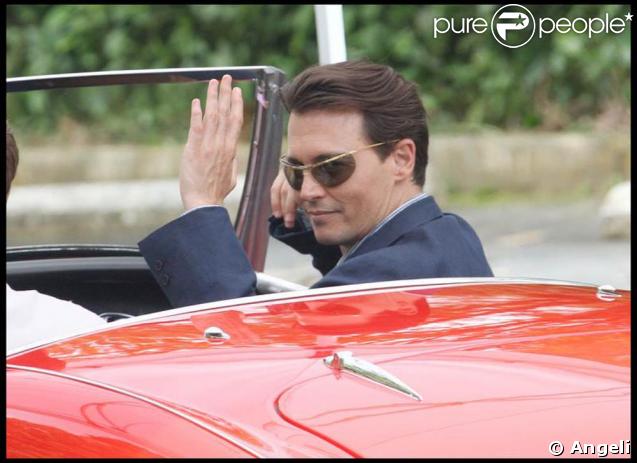 Johnny Depp sur le tournage de 