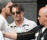 Johnny Depp sur le tournage de 