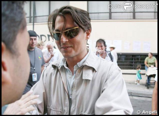Johnny Depp sur le tournage de 
