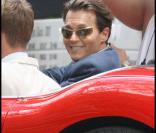 Johnny Depp sur le tournage de 