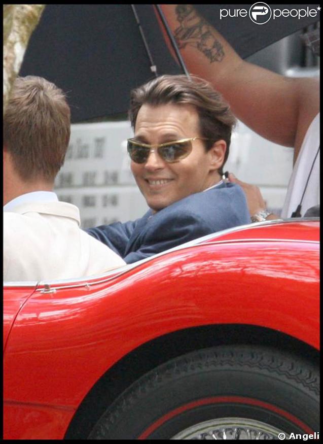 Johnny Depp sur le tournage de 