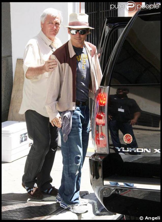 Johnny Depp sur le tournage de 