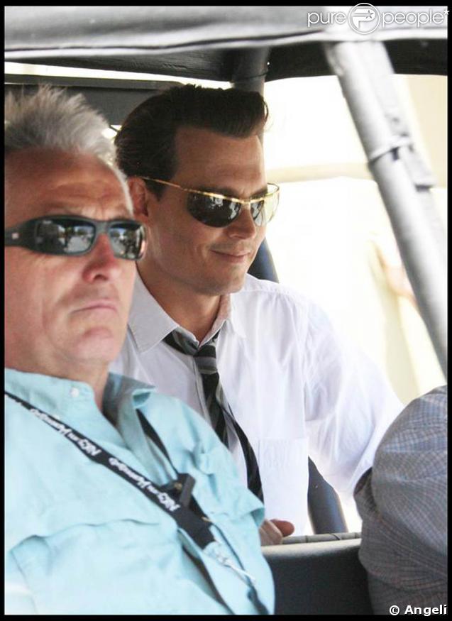 Johnny Depp sur le tournage de 