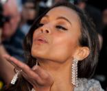 La superber Zoe Saldana à la première de Star Tek à Londres hier soir
