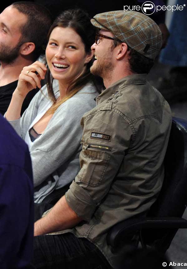 Jessica Biel et Justin Timberlake fous d'amour, en plein match de basket