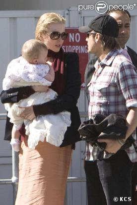 Nicole Kidman, son mari Keith Urban et leur fille Sunday Rose à Sydney, s'apprêtent à prendre l'avion pour Los Angeles