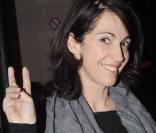 Zabou Breitman en grande forme, lors de la soirée-anniversaire pour les 10 ans de la collection femme de la marque IKKS, dans leur boutique rue d'Argout, à Paris, le 29 avril 2009 !