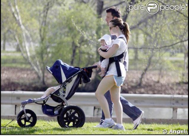 Jennifer Garner, Ben Affleck et leurs deux petites filles, à Boston.