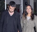 Rosario Dawson et son amoureux lors de la soirée dans la boutique Catherine Malandrino