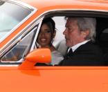 Alain Delon et Saha Alli à Monte-Carlo pour le départ de la course Maharaja of the road