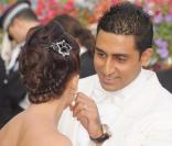 Aishwarya Rai et son mari Abhishek Bachchan lors de la cérémonie d'ouverture du 62e Festival de Cannes le 13 mai 2009 