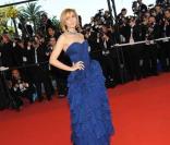 Clotilde Courau avant la projection de Looking for Eric, au Festival de Cannes, le 18 mai 2009