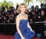 Clotilde Courau avant la projection de Looking for Eric, au Festival de Cannes, le 18 mai 2009