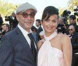 Patrick Bosso et sa femme avant la projection de Looking for Eric, au Festival de Cannes, le 18 mai 2009