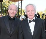Les frères Dardenne avant la projection de Looking for Eric, au Festival de Cannes, le 18 mai 2009