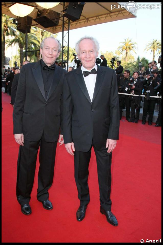 Les frères Dardenne avant la projection de Looking for Eric, au Festival de Cannes, le 18 mai 2009