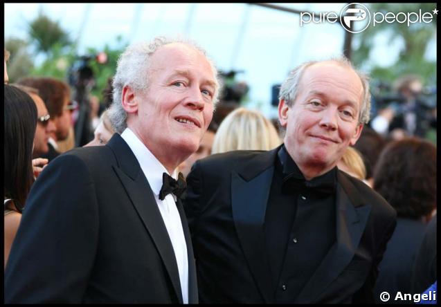 Les frères Dardenne avant la projection de Looking for Eric, au Festival de Cannes, le 18 mai 2009