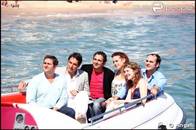 Olivier Nakache, Vincent Elbaz, Eric Toledano, Audrey Dana, François-Xavier Demaison et Joséphine de Meaux pour la promo de 