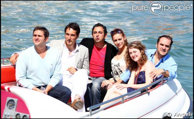 Olivier Nakache, Vincent Elbaz, Eric Toledano, Audrey Dana, François-Xavier Demaison et Joséphine de Meaux pour la promo de 