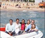 Olivier Nakache, Vincent Elbaz, Eric Toledano, Audrey Dana, François-Xavier Demaison et Joséphine de Meaux pour la promo de 