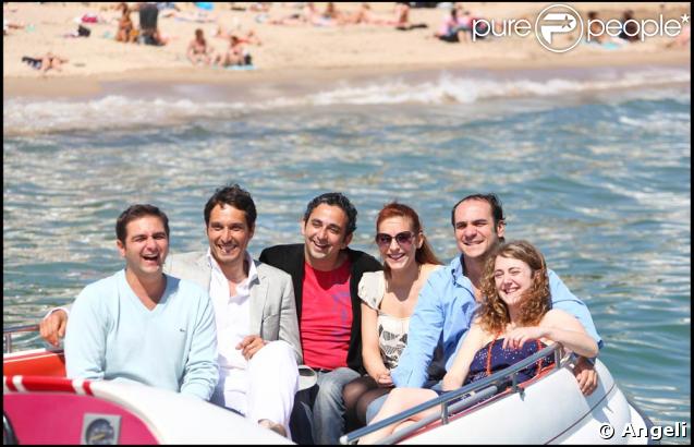 Olivier Nakache, Vincent Elbaz, Eric Toledano, Audrey Dana, François-Xavier Demaison et Joséphine de Meaux pour la promo de 