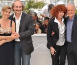 Anne Consigny, Michel Vuillermoz, André Dussollier et Sabine Azéma lors du photocall le 20 mai 2009 des Herbes Folles présenté au 62e Festival de Cannes