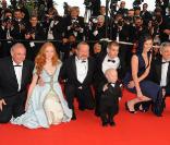 L'équipe du film L'Imaginarium du docteur Parnassus présenté hors-compétition au 62e Festival de Cannes le 22 mai 2009 : Lily Cole, Terry Gilliam, Andrew Garfield, Michael Dana et Verne Troyer