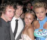 James Blunt, Justin Long et Hayden Panettiere, lors de la grande soirée de l'amfAR, le 21 mai 2009, lors du 62e Festival de Cannes !