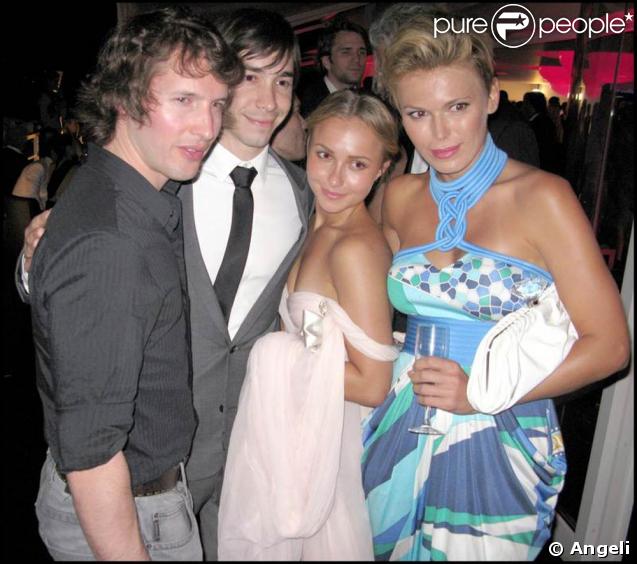James Blunt, Justin Long et Hayden Panettiere, lors de la grande soirée de l'amfAR, le 21 mai 2009, lors du 62e Festival de Cannes !