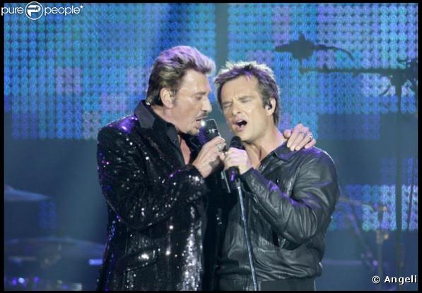 Johnny Hallyday et David Hallyday, le 30 mai 2009, au Stade de France !