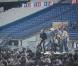 Johnny Hallyday lors des ultimes répétitions de son Tour 66 au Stade de France, jeudi 28 mai 2009, devant un millier de privilégiés. Un show tout en décontraction, avant l'apothéose des 29, 30, et 31 mai !