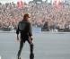 Johnny Hallyday lors des ultimes répétitions de son Tour 66 au Stade de France, jeudi 28 mai 2009, devant un millier de privilégiés. Un show tout en décontraction, avant l'apothéose des 29, 30, et 31 mai !