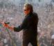 Johnny Hallyday lors des ultimes répétitions de son Tour 66 au Stade de France, jeudi 28 mai 2009, devant un millier de privilégiés. Un show tout en décontraction, avant l'apothéose des 29, 30, et 31 mai !