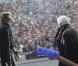 Johnny Hallyday lors des ultimes répétitions de son Tour 66 au Stade de France, jeudi 28 mai 2009, devant un millier de privilégiés. Un show tout en décontraction, avant l'apothéose des 29, 30, et 31 mai !