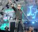 Johnny Hallyday lors des ultimes répétitions de son Tour 66 au Stade de France, jeudi 28 mai 2009, devant un millier de privilégiés. Un show tout en décontraction, avant l'apothéose des 29, 30, et 31 mai !