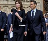 Nicolas Sarkozy et Carla Bruni à Notre dame De Paris le 3 juin pour l'hommage aux disparus de l'avion d'Air France.
