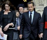 Nicolas Sarkozy et Carla Bruni à Notre dame De Paris le 3 juin pour l'hommage aux disparus de l'avion d'Air France.