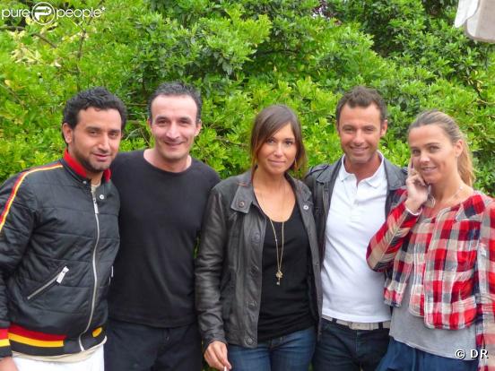 Cyril Hanouna, Pascal Sellem, Daphné Desjeux, Nicolas Deuil et Marine Vigne, lors du tournoi des personnalités de Roland-Garros qui s'est tenu du 2 au 5 juin 2009 !
