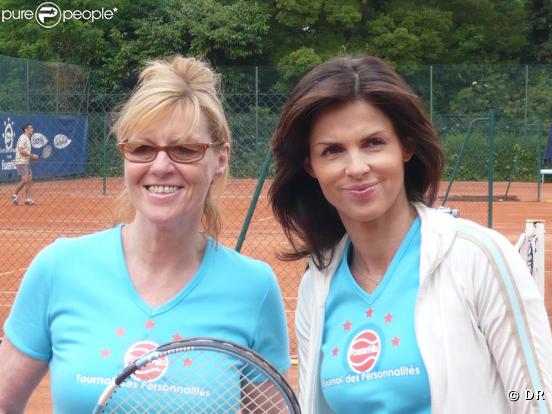Chantal Ladesou et Caroline Barclay lors du tournoi des personnalités de Roland-Garros qui s'est tenu du 2 au 5 juin 2009 !