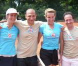 Thomas Fabius et Florence Schaal lors du tournoi des personnalités de Roland-Garros qui s'est tenu du 2 au 5 juin 2009 !
