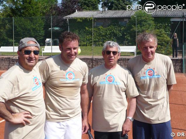 Pierre Sled, Michel Boujenah et Patrick Poivre d'Arvor, lors du tournoi des personnalités de Roland-Garros qui s'est tenu du 2 au 5 juin 2009 !