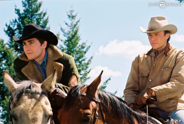 Heath Ledger et Jake Gyllenhaal dans Le secret de Brokeback mountain