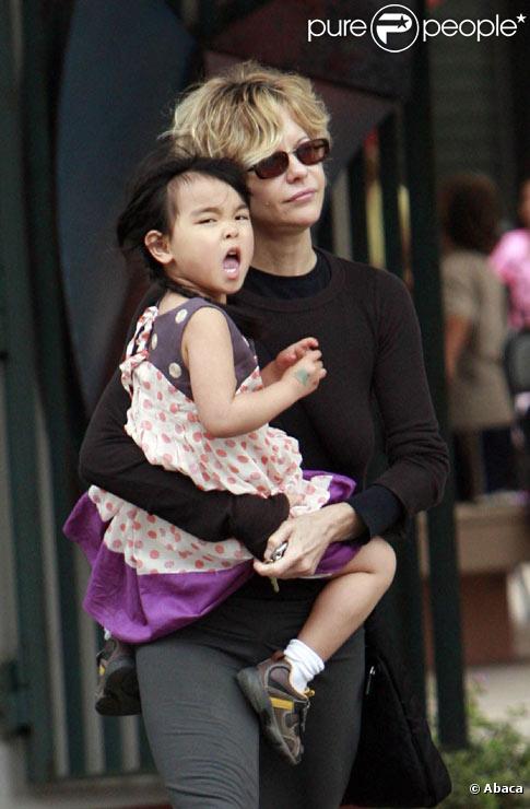 Meg Ryan avec sa fille adoptive Daisy True en mai 2009 