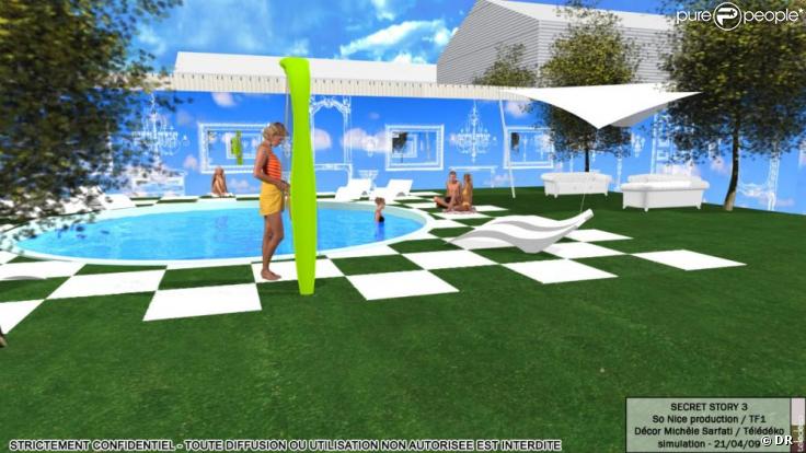 Le jardin de la maison de Secret Story 3