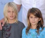 Cindy Crawford et son mari Randy Gerber et leurs enfants Kaya, 7 ans et  Presley, 9 ans
